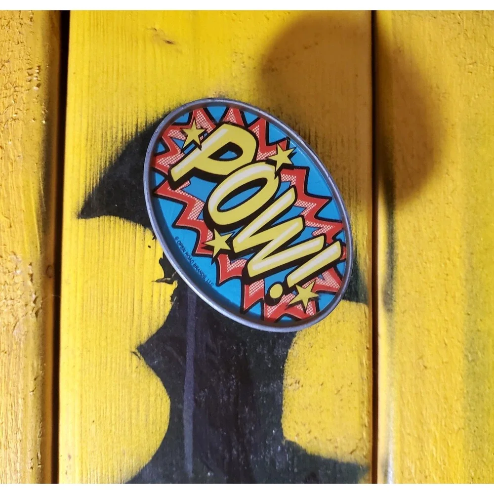 Wooden Crafty BATMAN Themed‎ Cap Or Coat Rack Comic Book Handles
